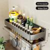 Punch-Free Wall-Mounted Kitchen Storage Rack