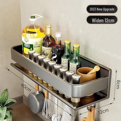 Étagère de rangement murale pour cuisine sans perforation