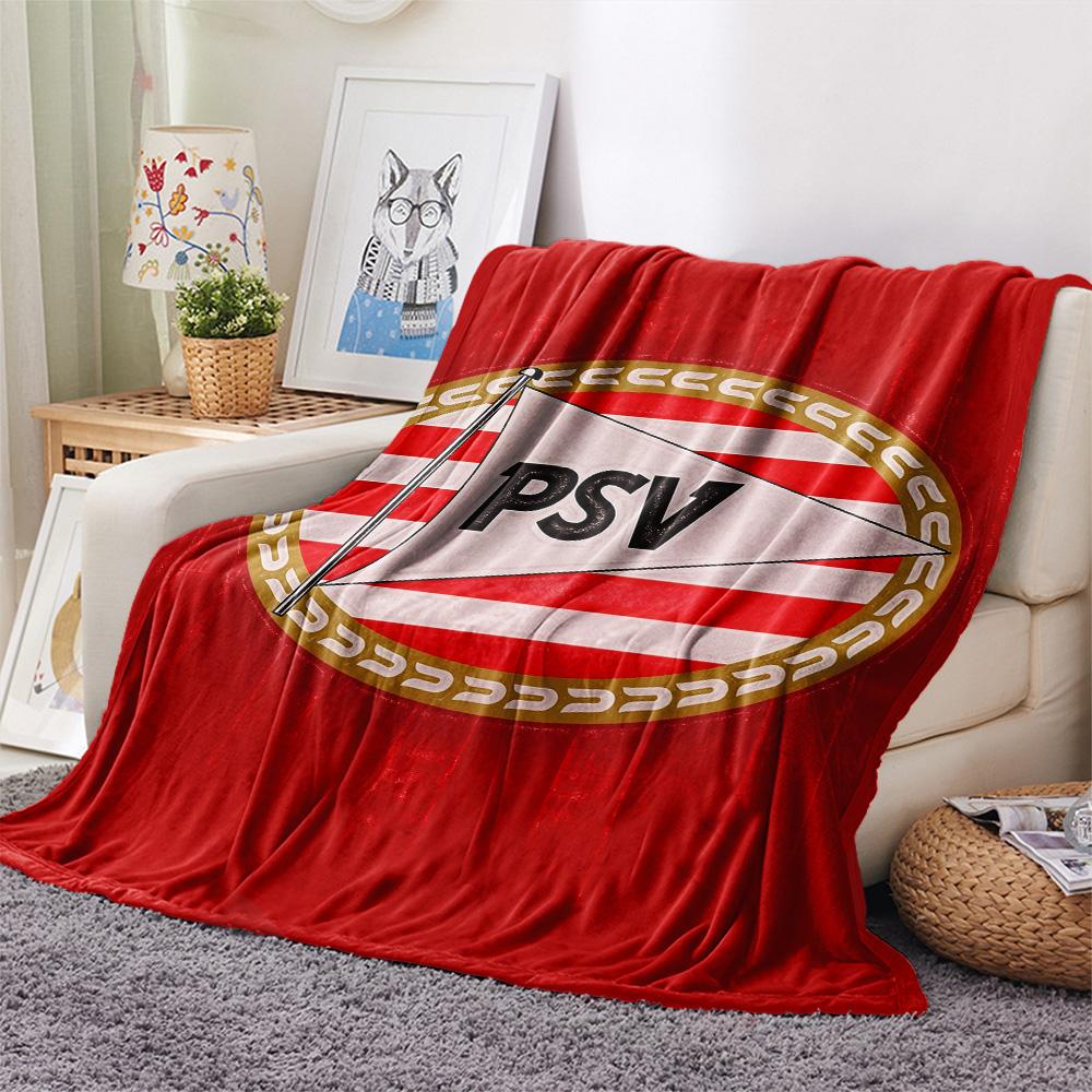 Manta de Franela con Estampado PSV Eindhoven, Alta Calidad, Cómoda para Todas las Estaciones, Decoración del Hogar, Calidez y Confort