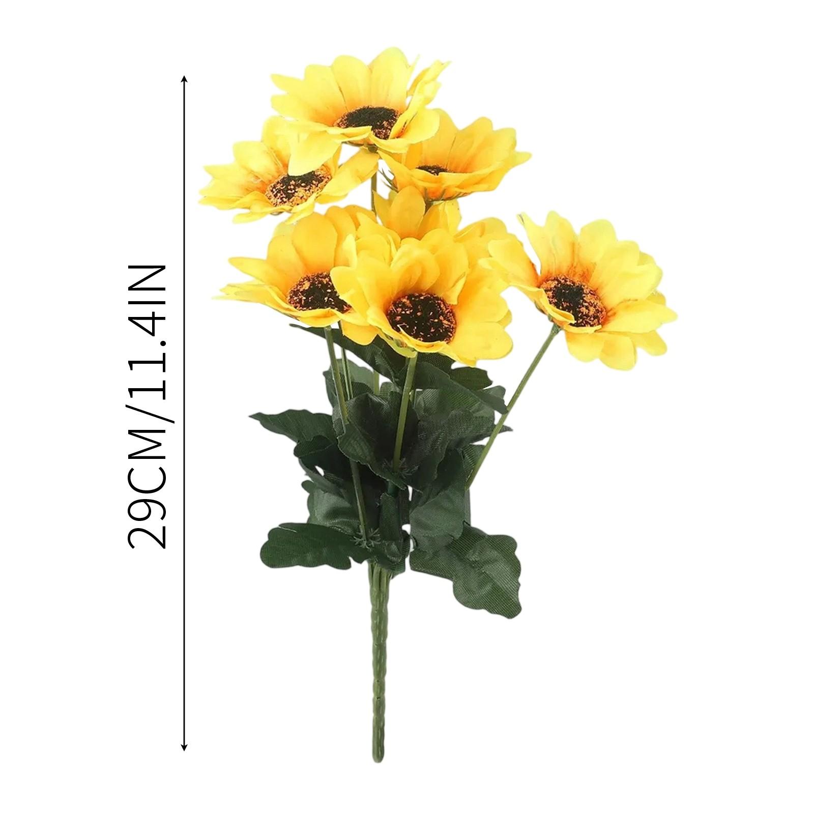 

Artificial Flower Single Sunflower Fake Flower Net Red Photo Home Hotel Living Room Decoration Pastoral Style Sun Bouquet One Size жёлтый