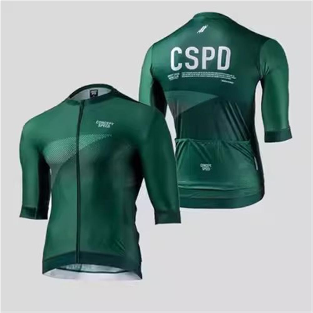High Quality Summer Men's CSPD Short Sleeve Top Cycling Competitive Edition Mountain Bike Cycling Suit