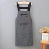 Kitchen Apron Fashionable Linen Striped Aprons For Restaurant Work Chef Waiter Adjustable Size Household Kitchen Cleaning Apron