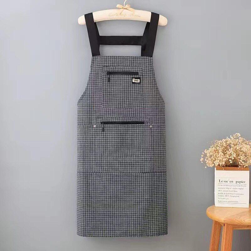 Kitchen Apron Fashionable Linen Striped Aprons For Restaurant Work Chef Waiter Adjustable Size Household Kitchen Cleaning Apron