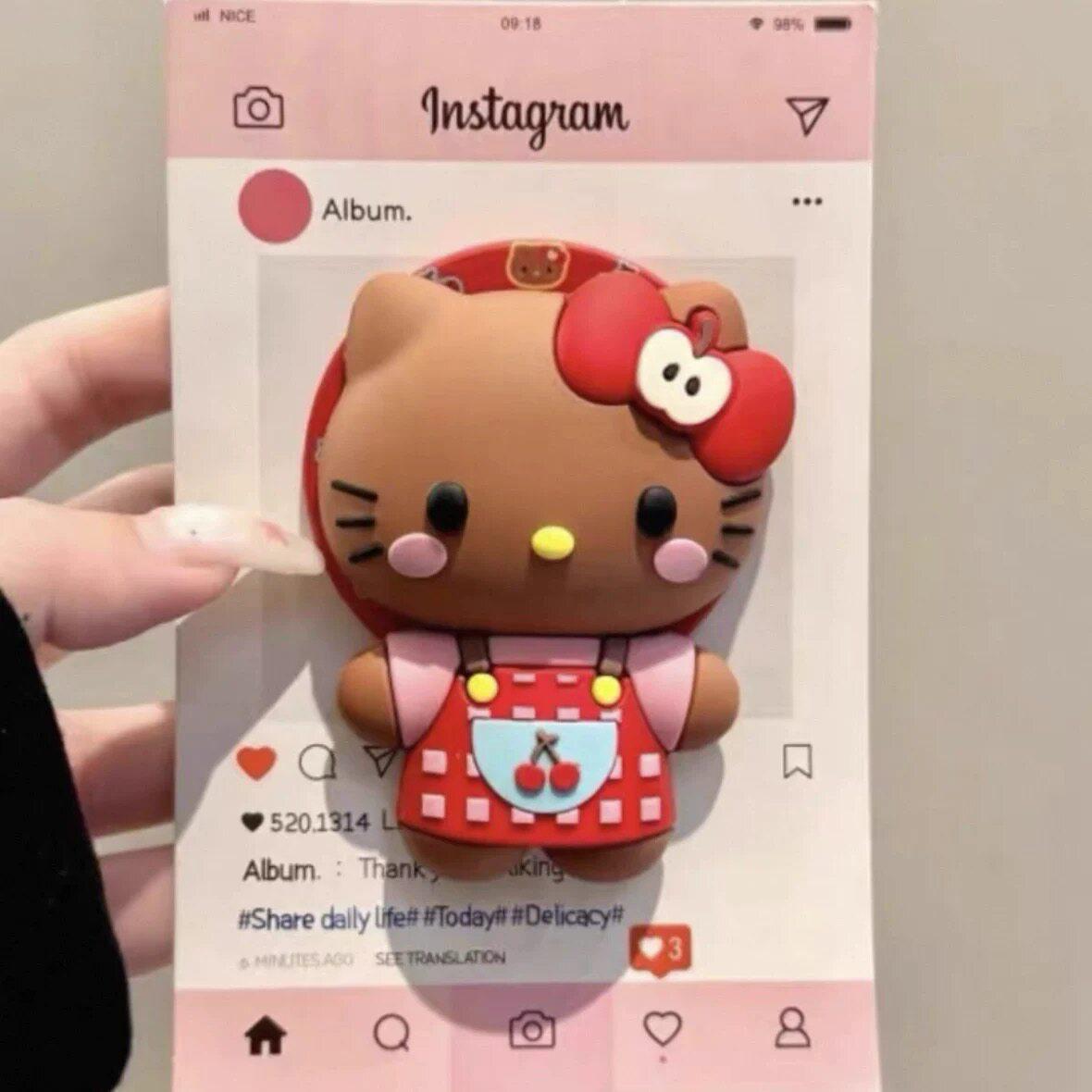 Hello Kitty Magnetic Silicone Phone Holder - Retractable & Foldable