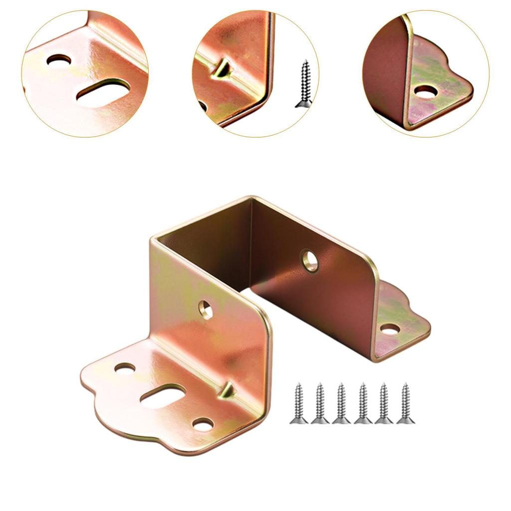 4x Bed Rail Brackets Bed Support Bracket Bed Beam Connector Metal Bed Hinge for Connecting To Wood, Headboards, and Foot Boards