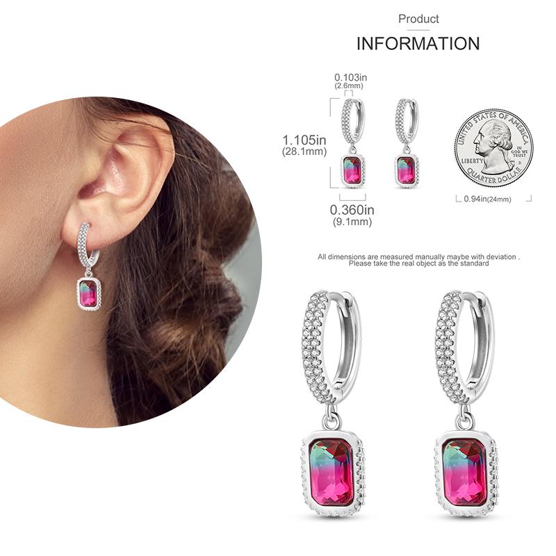 NEW Round Original CZ Hoop Earrings Heart U Shape Moon Star Unicorn Earring for Women Party Engagement Jewelry Gift