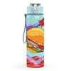1PC Colorful Outer Space Planet 750ml Color Plastic Sports Water Bottle Leakproof Flip Straw Lid Suitable for Sports Office Home Use