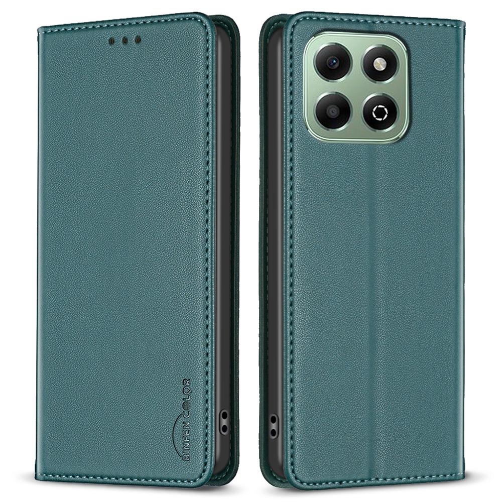 BINFEN COLOR BF18 For Honor X6b 4G Case Card Holder Stand Flip Leather Phone Cover