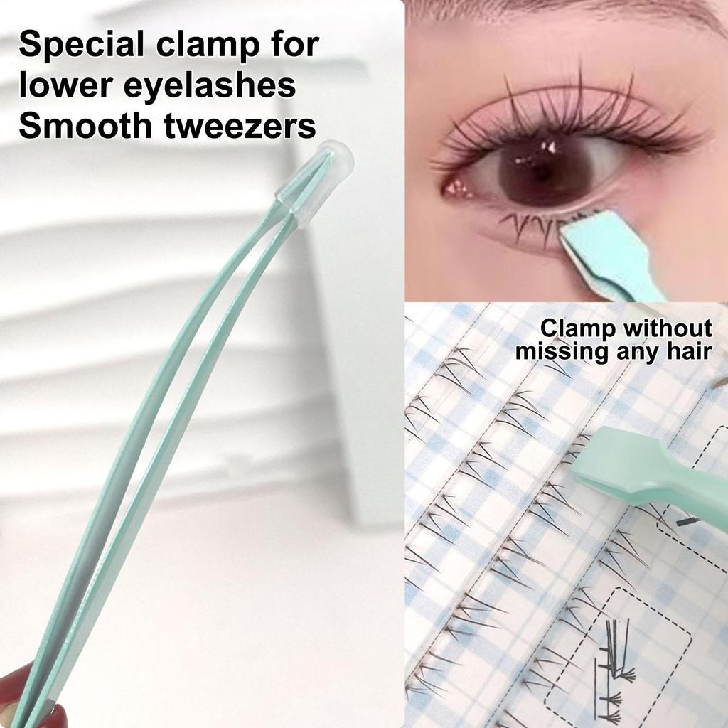 Wimpernapplikator Werkzeug Wimpernbüschel Applikator Pinzette Rutschfest Präzise Professionelles Make-up Werkzeug für Reise Salon Separieren