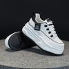 5603 spring new thick-soled cowhide little white shoes classic board shoes lace-up heightening casual shoes women