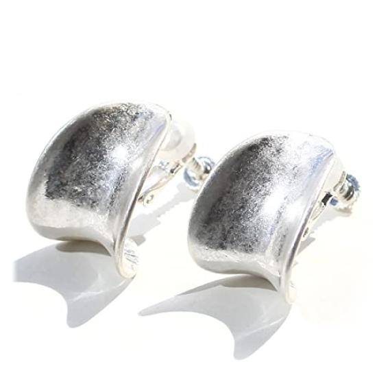 

1721 Abask Design Curve Earrings M Ladies Popular Gift Birthday Present Earrings Gold Silver Matte 1721