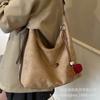 Suede bag large-capacity women's bag 2025 new high-end atmospheric shoulder messenger bag commuter versatile tote bag