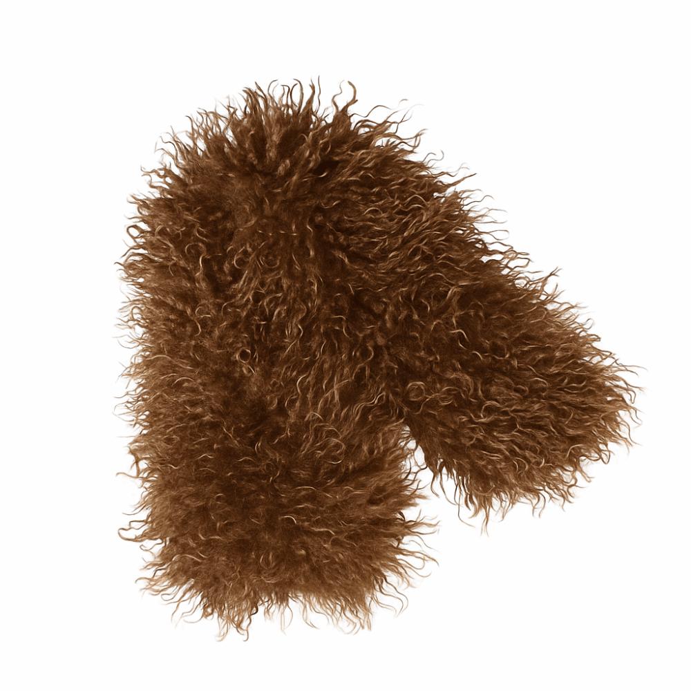 

Solid Color Plush Scarf Warm Neck Protection Scarf Casual Imitation Wool Scarf For Women кавовий