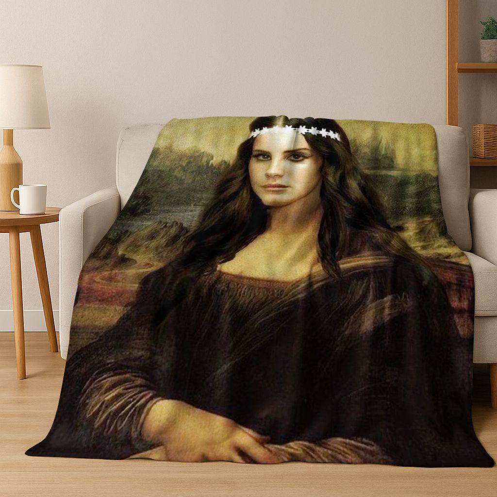 2026 Lana Del Rey Lizzy Grant Cantante Arte Coperta di Flanella, Morbida e Accogliente Coperta da Divano per Casa Camera da Letto Letto Divano Picnic Ufficio Coperta