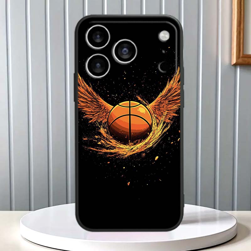 

Sports basketball cool For Apple iPhone 17 16 16E 15 14 13 12 11 Pro Max Plus Black Soft Silicone Phone Case iPhone 12