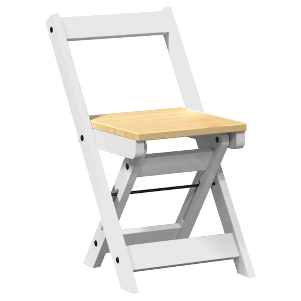 Vidaxl Corona Dining Chairs, Folding, 4 Pcs, White, Pine