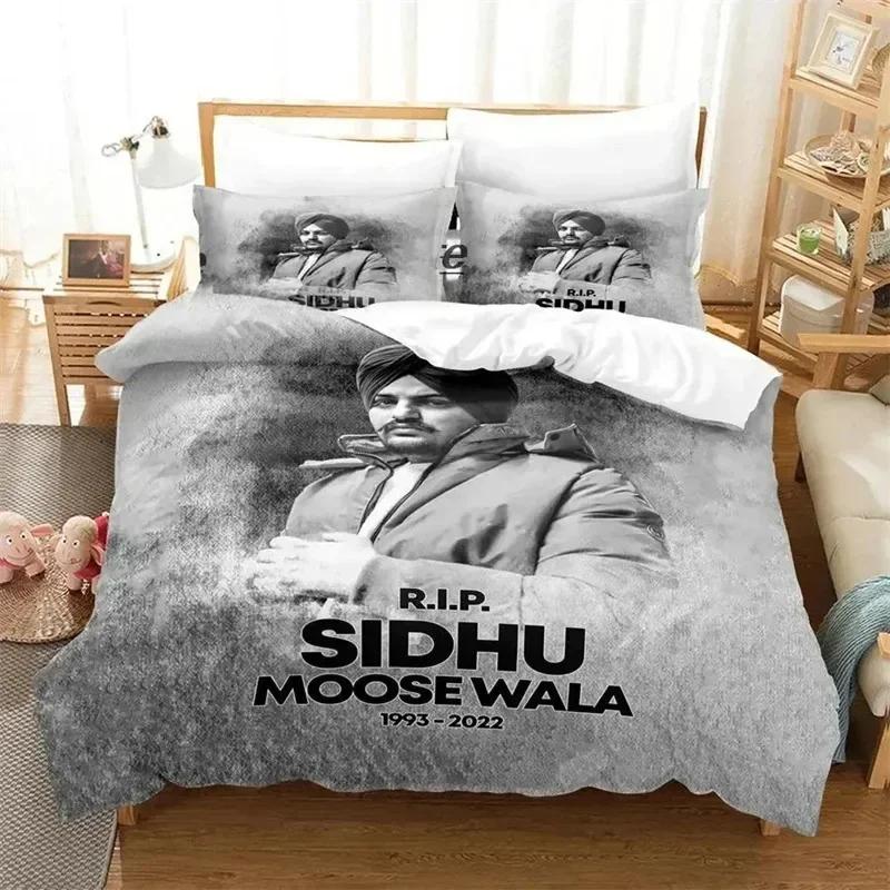 Luxury New 3D Print Sidhu Moosewala RIP Bedding Sets Exquisite Bed Supplies Set Duvet Cover Bed Comforter Set Birthday Gift
