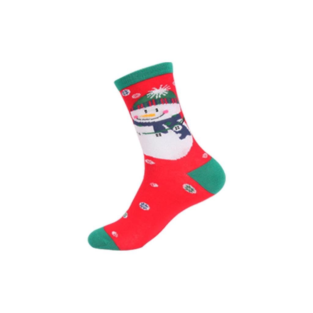 Autumn Santa & Reindeer Christmas Mid-Tube Cotton Socks for Men & Women - Trendy and Comfortable
