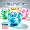 Led Magic Press To Spin Stress Relief Fidget Balls Autism Adhd Focus Quiet Cool Gadgets Unique Gifts For Kids & Adults