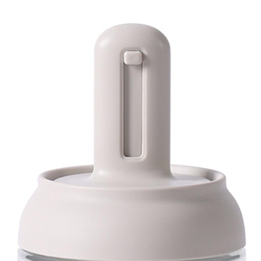 Seasoning Jar Retractable Spoon Glass Transparent Spice Condiment Storage Container Box for Home