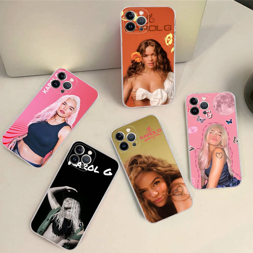 Singer K-Karol G For IPhone 17 16 15 14 13 12 Mini 11 Pro Max Transparent Case