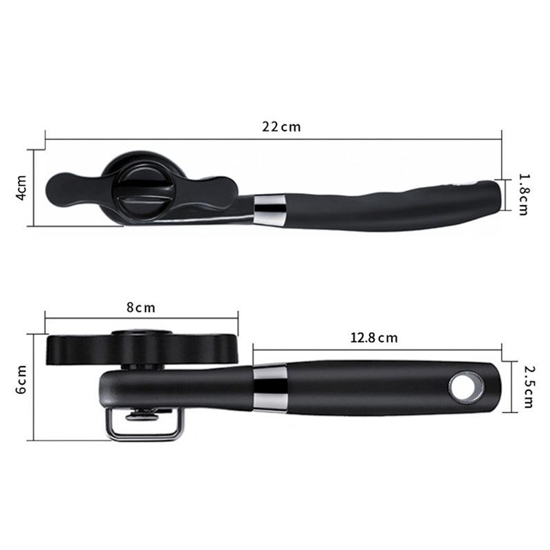 Safe Cut Can Opener, Smooth Edge Can Opener Handheld, Food Grade Stainless Steel Cutting Can Opener for Kitchen and Restaurant