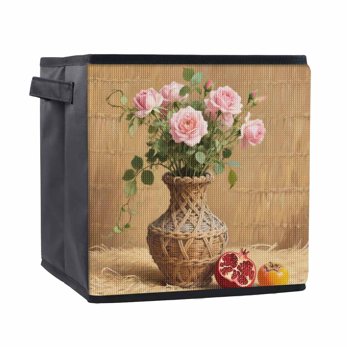 

Цветы в бамбуковой корзине 5D Алмазная живопись Корзина для хранения Полная круглая выкладка Мозаика Алмазная вышивка Наборы для вышивания крестом Домашний декор Домашний декор 25cmx25cm