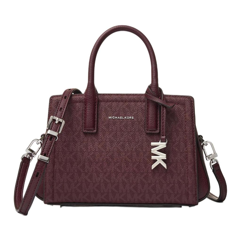 Michael Kors Laila Logo Tote Bag Women Tote Bags Brown Red 32F5S9IC0V-OXBLOOD