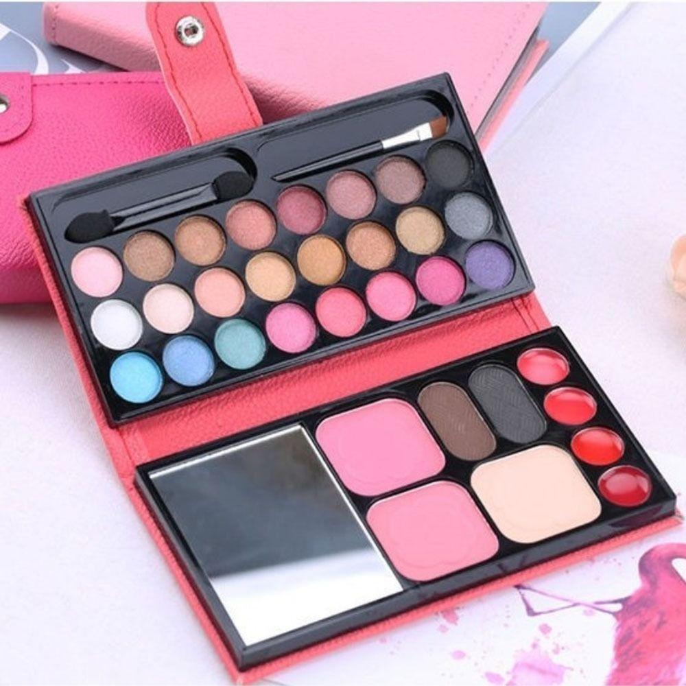 With Mirror Brush Cosmetics Palette Bag 33 Colors Cosmetics Palette For Girls