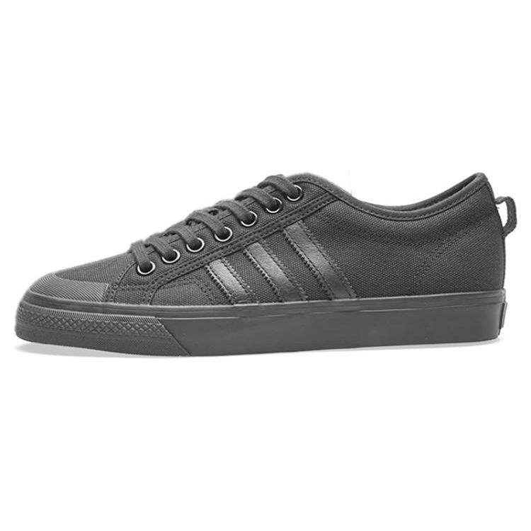 Adidas Originals Nizza Comfortable Versatile Non-Slip Low-Top Skate Shoes Unisex Sneakers Black BZ0495