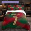 Set Lenzuola 3 Pezzi con Fantasia Cristiano Ronaldo Morbida Microfibra Copripiumino con Federe per Camera da Letto