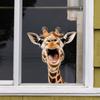 Adesivi per Finestre Elettrostatici Giraffa Divertente Disegno Colorato Impermeabili per Vetro Decorazione Casa