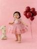 Robe en Tulle avec Application Papillon pour Bébé Fille pour le Premier Anniversaire ou le Baptême