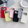 Winter Warm Solid Colors Furry Fluffy Plush Phone Case For iPhone 17 Air 16 15 14 13 Pro Max Shockproof Protective Cover