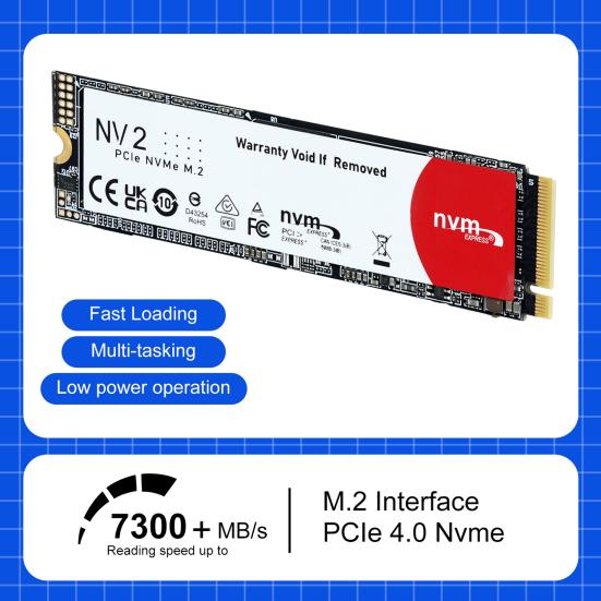 PCIe 4.0 M.2 NVMe SSD Prędkość Do 7300MB/s Odczyt 6800MB/s Zapis 64/128/256GB 3D NAND PC Laptop Komputer Stacjonarny Wewnętrzny Gamingowy Dysk SSD