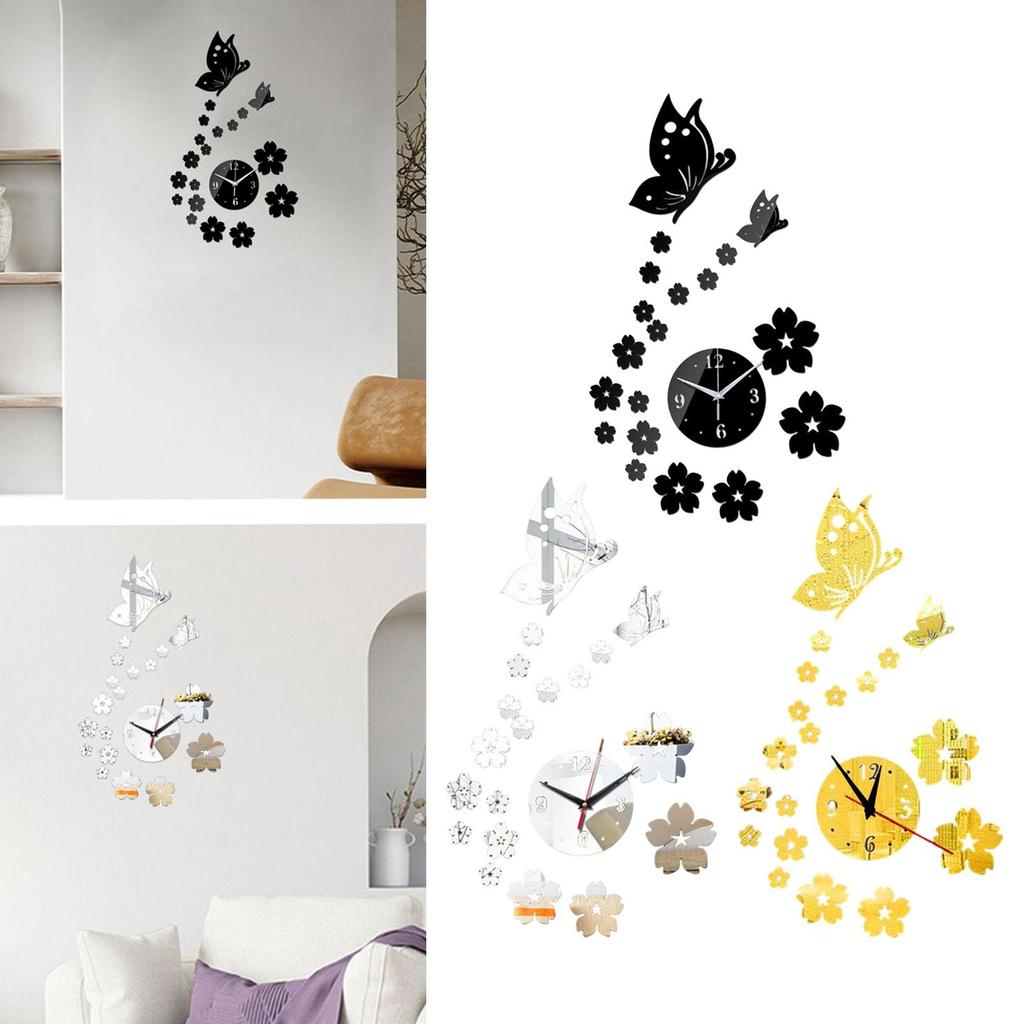 Luxury Design Wall Clock Stylish Acrylic Silent Mechanism Aesthetic Wall Decor for Living Room Bedroom Office