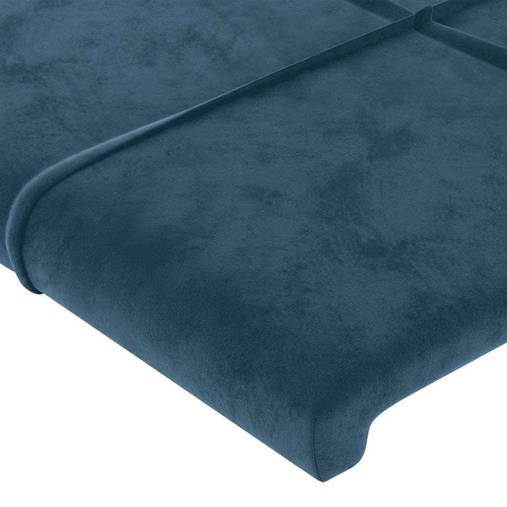 Bed Frame without Mattress Dark Blue 140x200 cm Velvet