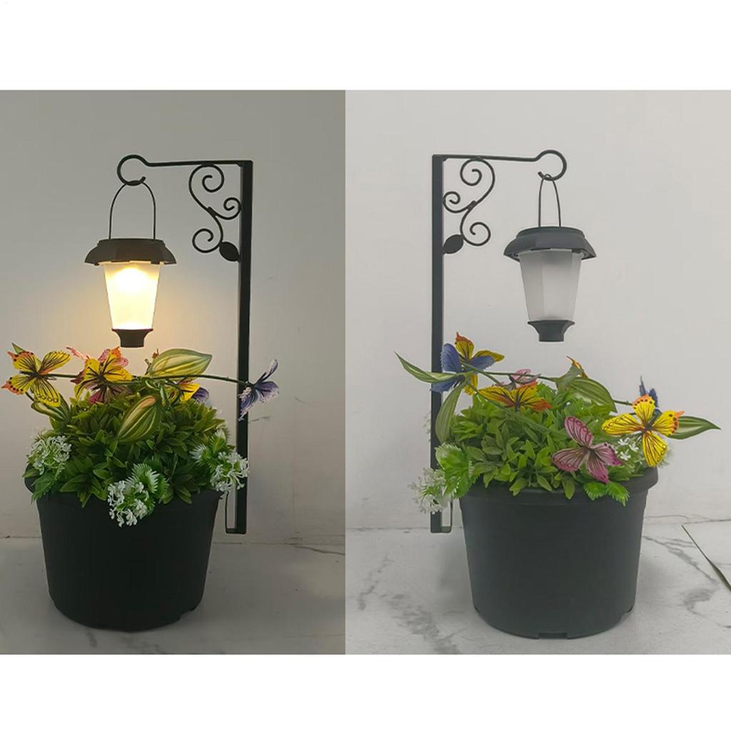 Solar Light Planter Soft Warm Waterproof Decoration Outdoor Solar Lamp Post Lights For Patio Park Lawn Balcony Courtyard Path