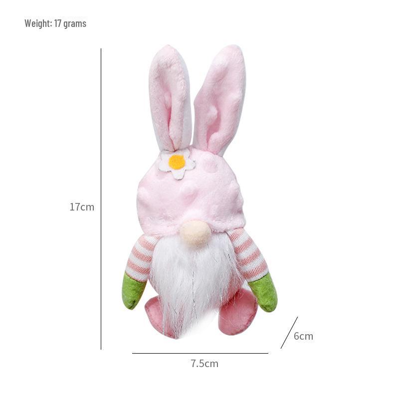 Easter Bunny Pendant 2022 Fabric Gnome Doll Home Decoration