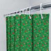 Green Pattern Shower Curtain, Bathroom Decor, Waterproof Fabric, Flower Print, Home Accessories Custom Size Available