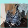 Fashionable Large Capacity Women Casual Single Shoulder Denim Crossbody Bag For Casual Daily Wear