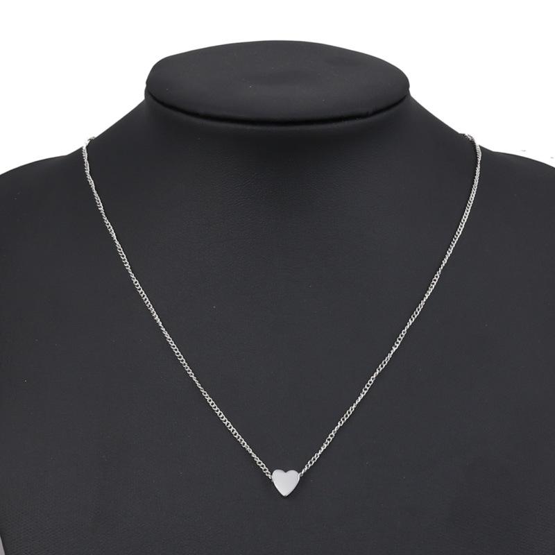 Simple Bohemia Gold Silver color heart Bead Multilayer Necklace 2020 Pendant Necklace Gift for Girl Women