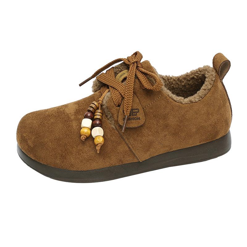 Women's large size soft elastic winter warm cold padded snow boots non-slip wear outdoor casual sneakers cotton shoes