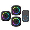 Wireless Multi-Color Long-Range Doorbell Set with Three Call Bells and Elderly Reminder