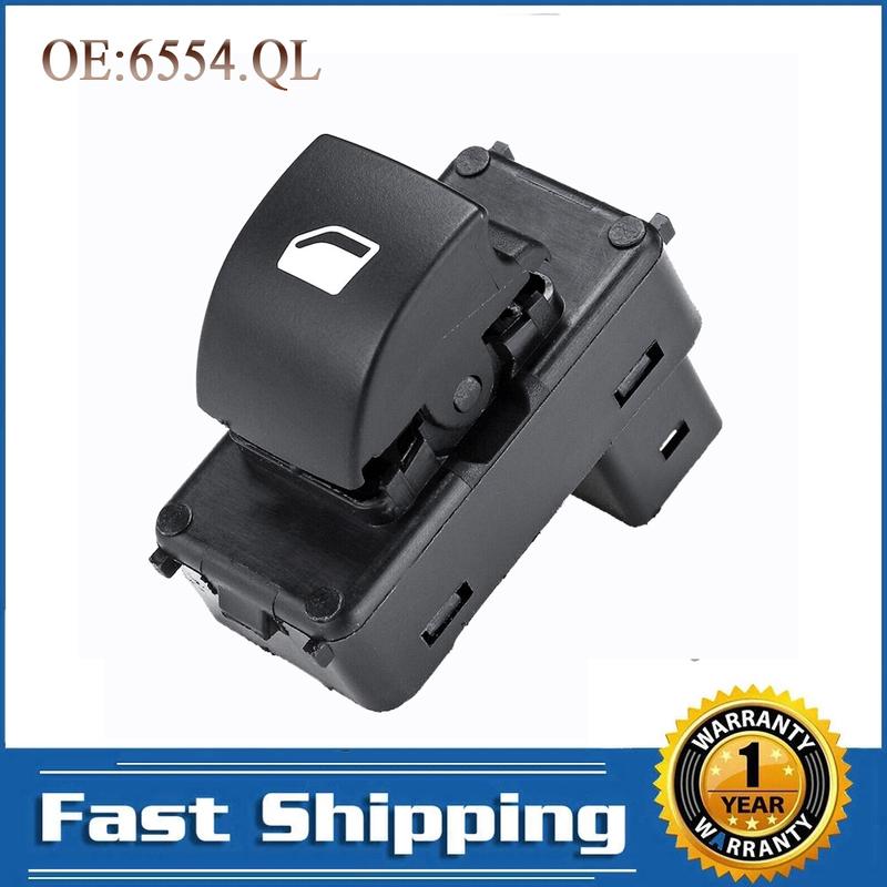 

4P Power Window Button Glass Lifter Control Switch Passenger for Citroen Berlingo Peugeot Partner 2006-2015 6554QL 6554HJ