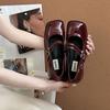 Fashion Spring Autumn Patent Leather Women Mary Jane Shoes Fashion Shallow Square Toe Pumps Casual Dress Chunky Middle Heel Women Shoes