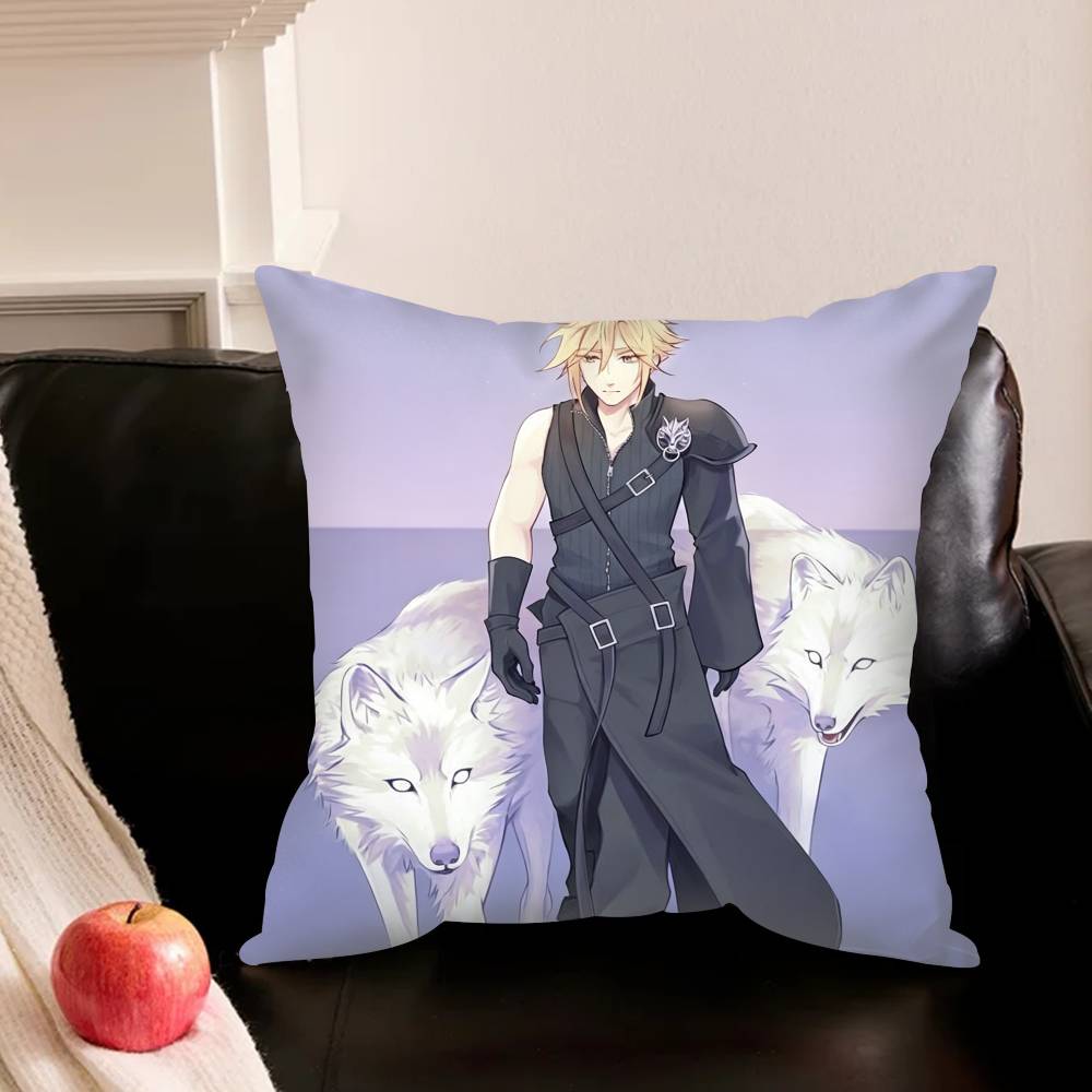 F-Final Fantasy C-Cloud S-Strife F-Ff7 Various Sizes Square Pillowcase For Car Home Bedchamber Decor