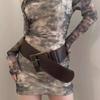 Coffee/Red Metal Buckle Wide Belt Y2K PU Leather Waistbands Fashion Retro Wide Waist Belt  Outwear