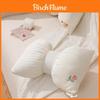 Fabric Decorative Cushion With Striped Pattern And Bow For Living Room Decor