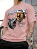 Unisexs Oversized Streetwear Tshirt Brand Apex Predator Lion Wolf Graphic Print Loose Fit Cotton Short Sleeve White Casual Tops S